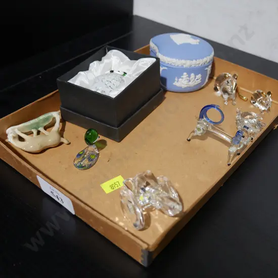 Glass animal figures etc