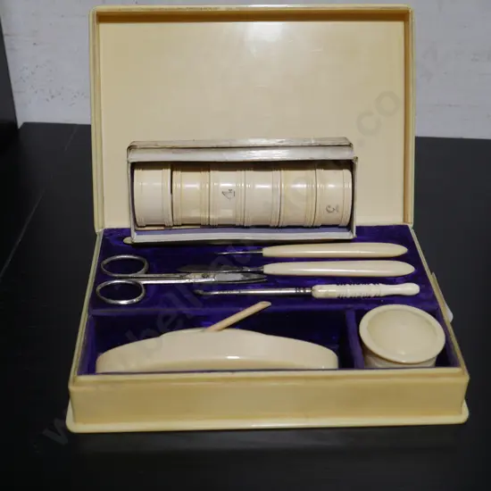 Boxed manicure set etc