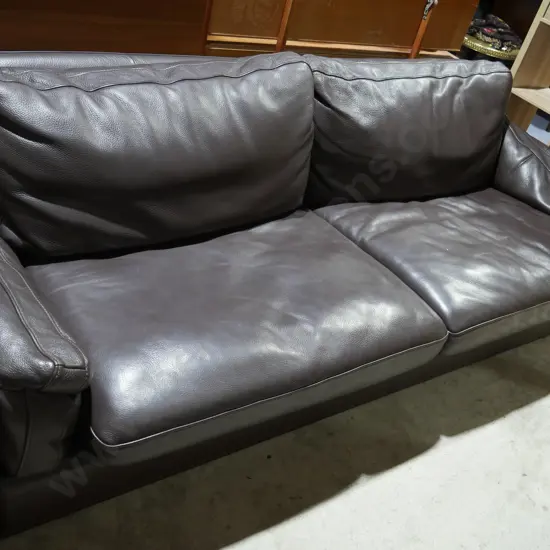 Leather settee
