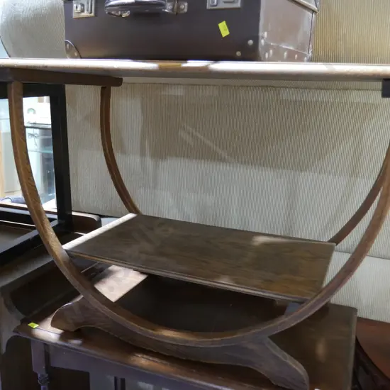 Oak hooped side table