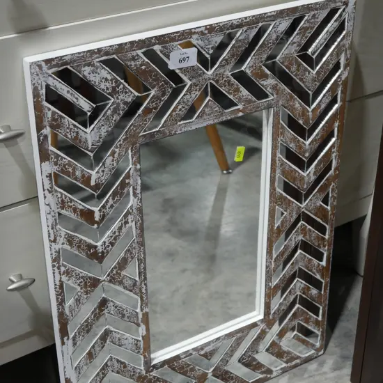 Framed wall mirror