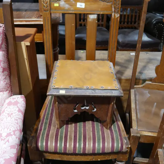 Vintage stool and dining chair