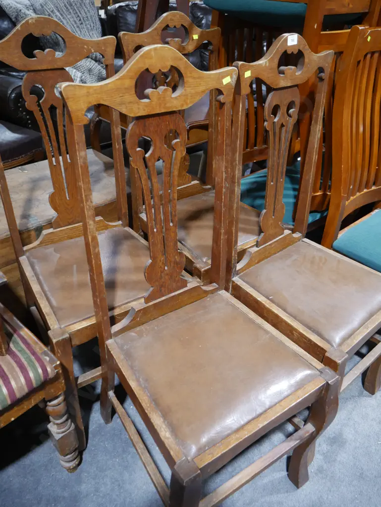 Set of 4 Oak dining chairs Image 1++