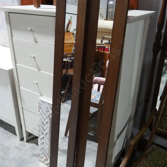 2 framed hall mirrors