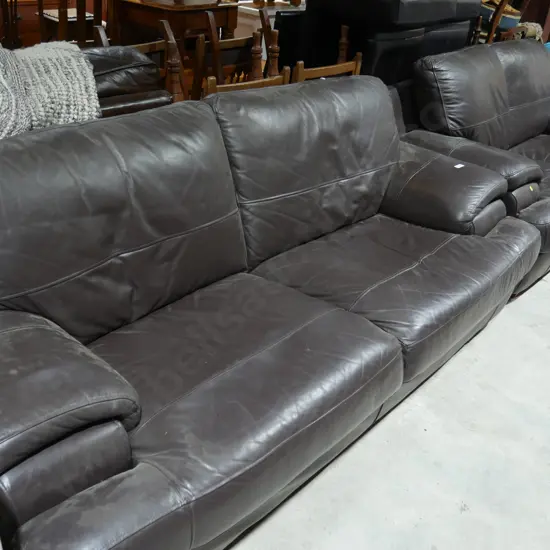 2 piece leather lounge suite