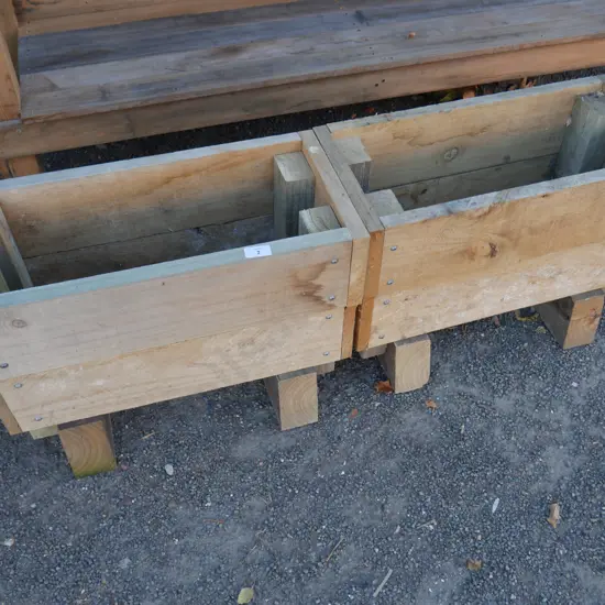 Wooden outdoor planters