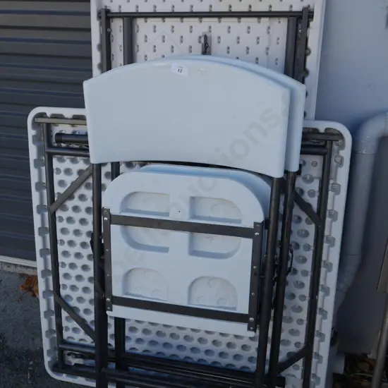 Folding tables and chairs