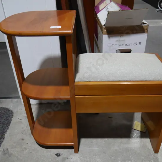 Wooden telephone table