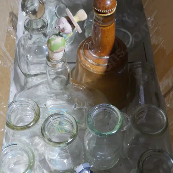 Glass bottles , decanters