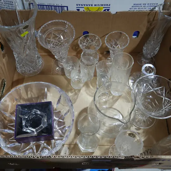 Crystal vases ,  glasses