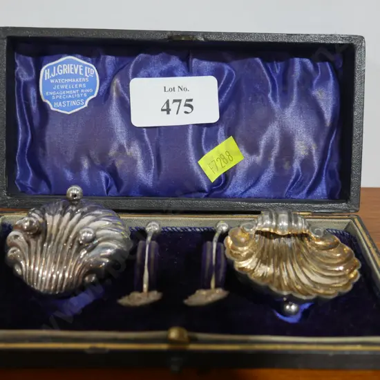 Sterling Silver cased open salts