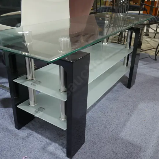 2 X glass coffee tables