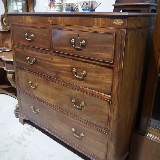Old chest drawers,, brass handles