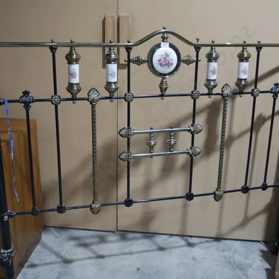 Brass and metal bed end