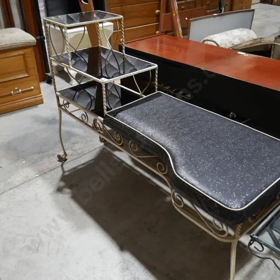 Wrought iron telephone table