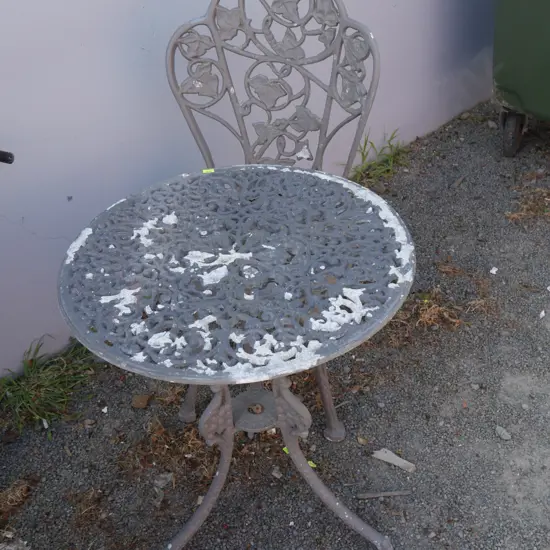 outdoor table & 1 chair