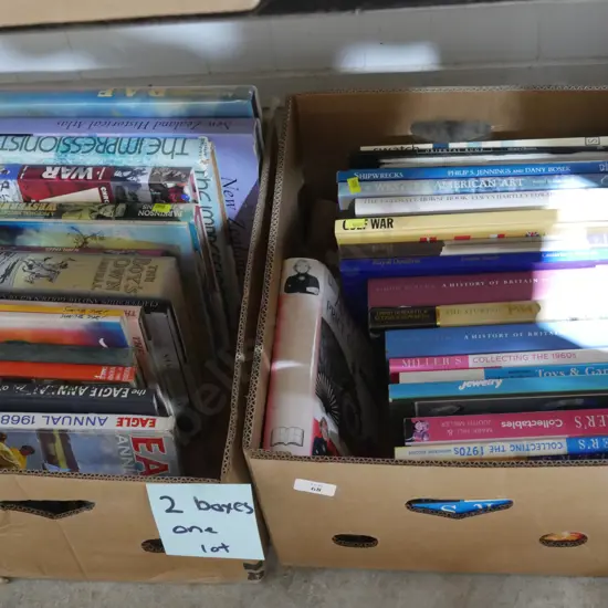 Two boxes of books