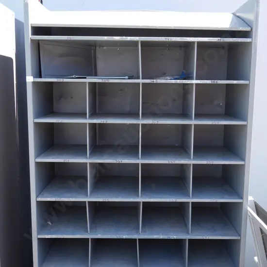 2 metal pigeonhole units