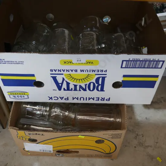 2 boxes of jars