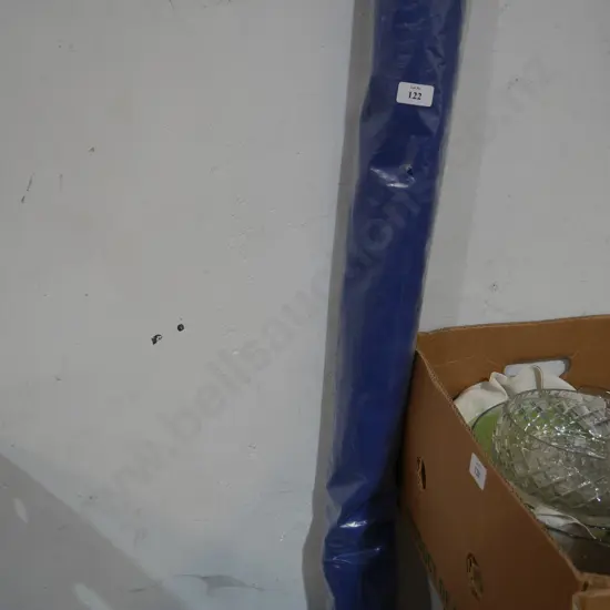 Roll blue sheer Organza fabric, 9m x 3m approx