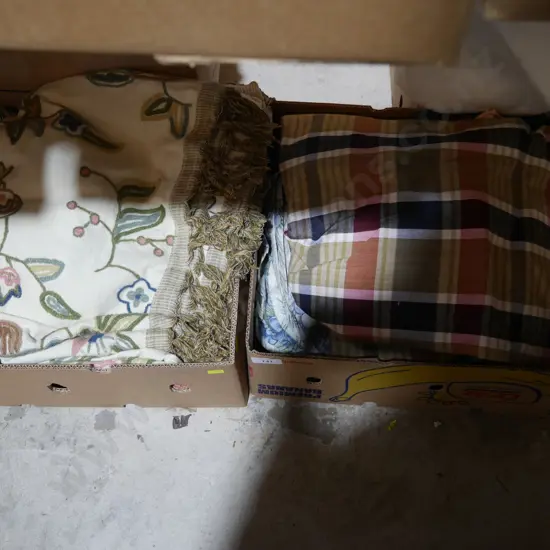 2 boxes assorted material