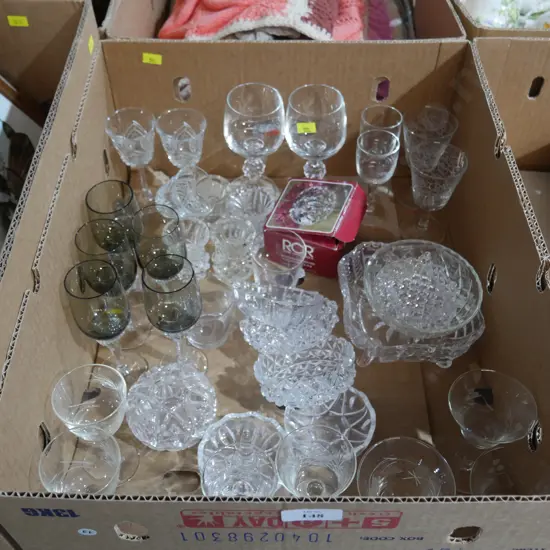 Assorted crystalware