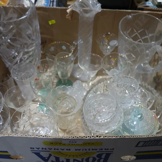 Crystal vase etc