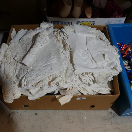 Old table lace etc