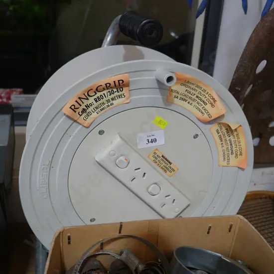 Extension cord on reel