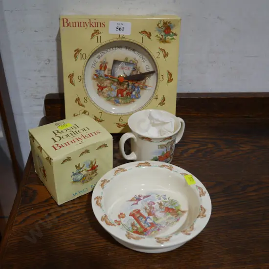 Bunnykins clock, china