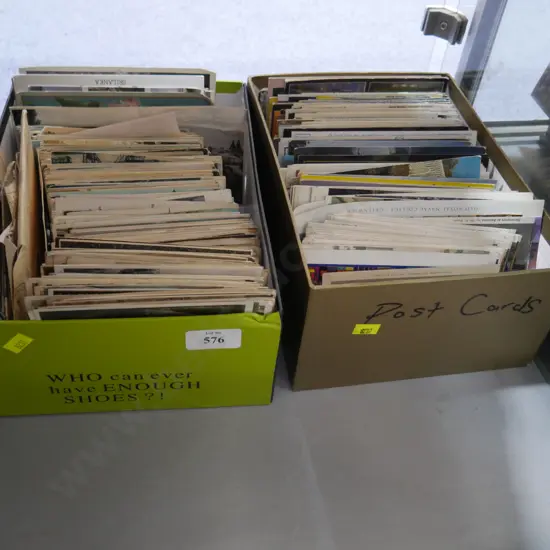 2 boxes of post cards