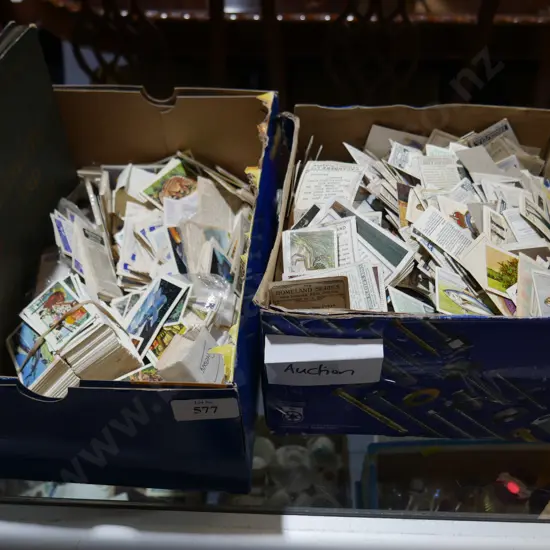 2 boxes of cigarette cards