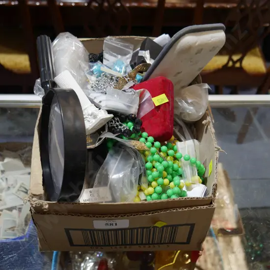 Box of costume jewellery etc