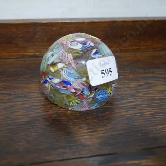 Millifiori glass paperweight