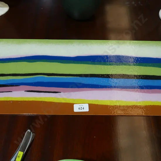 Colourful glass platter