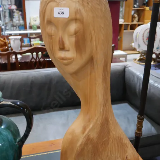 Wooden female head