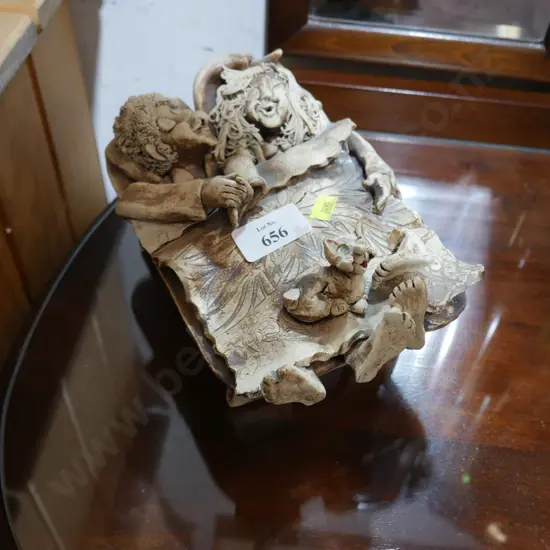 Pottery couple ornament