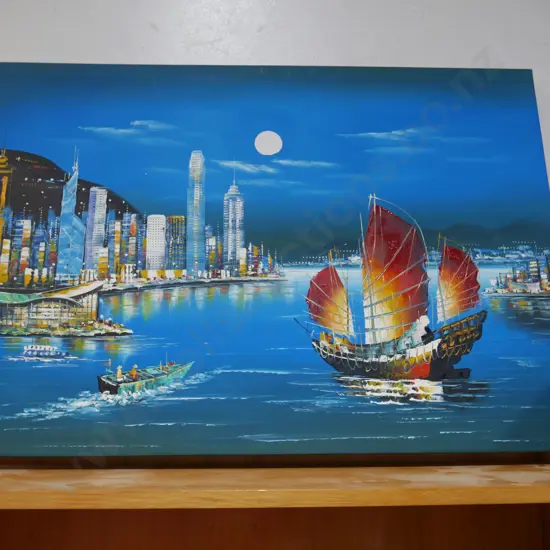 Oil painting, Harbour