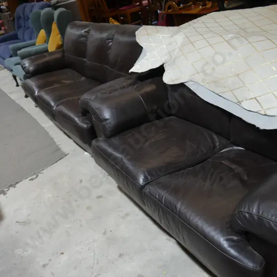 2 piece leather couches