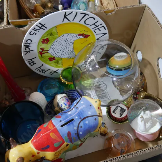 Colourful cow, nic nacs etc