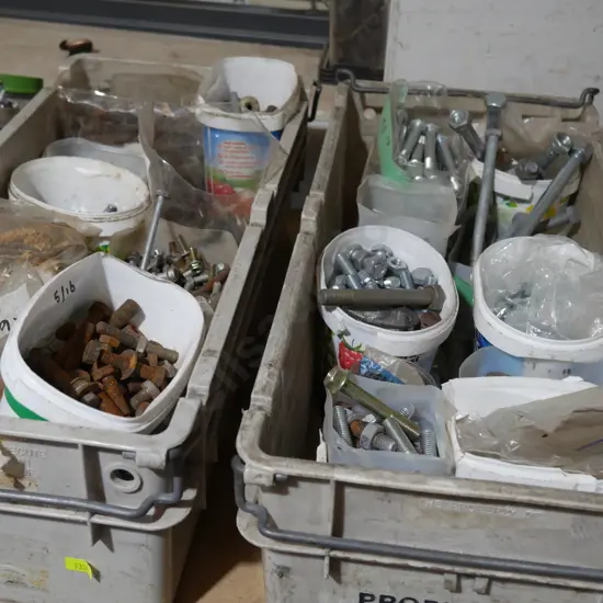 2 crates nuts and bolts
