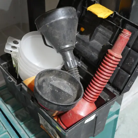 Tool box and funnels