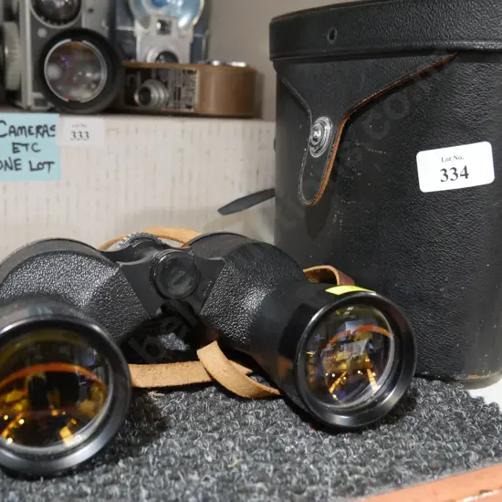 Binoculars and case