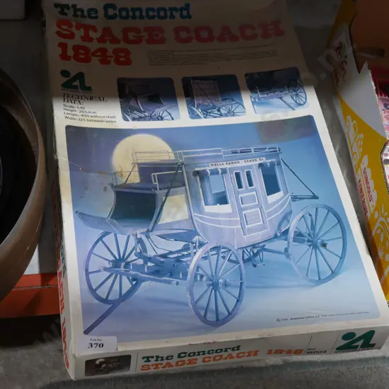 Model stagecoach, boxed