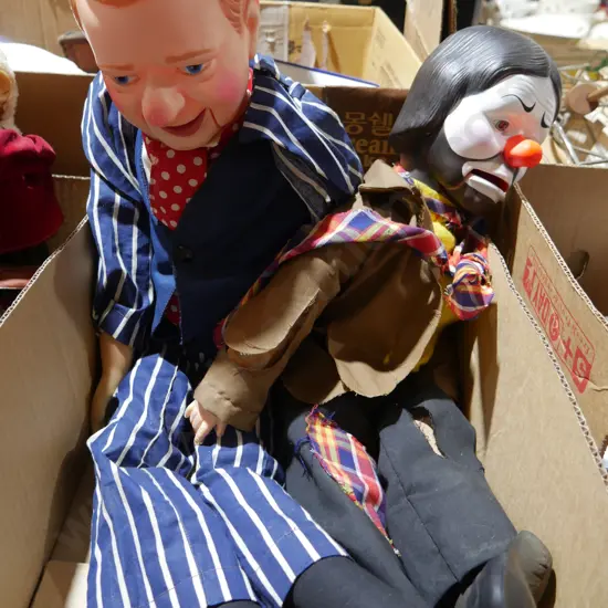 2 ventriloquist dummies