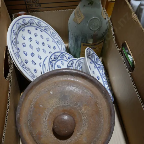 Crown Lynn, old bottle etc