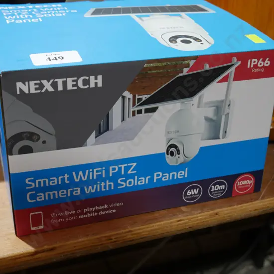 Nextech smart wifi PTZ camera with solar panel