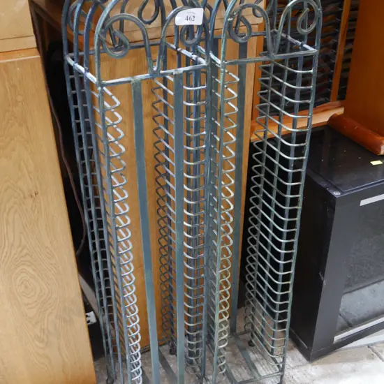 2 metal CD racks