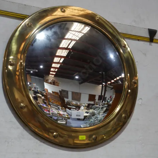 Brass framed mirror