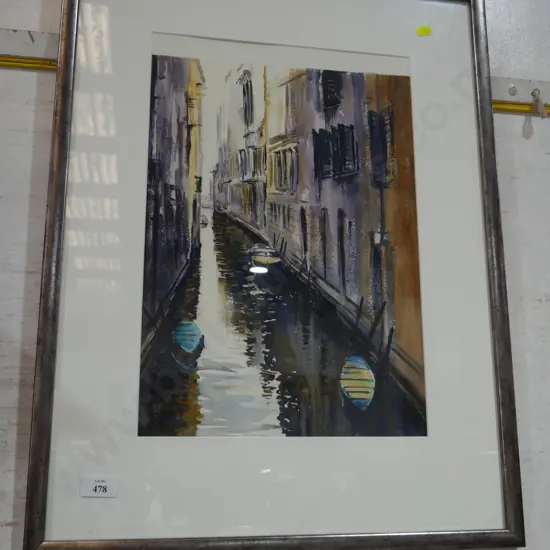 Framed watercolour